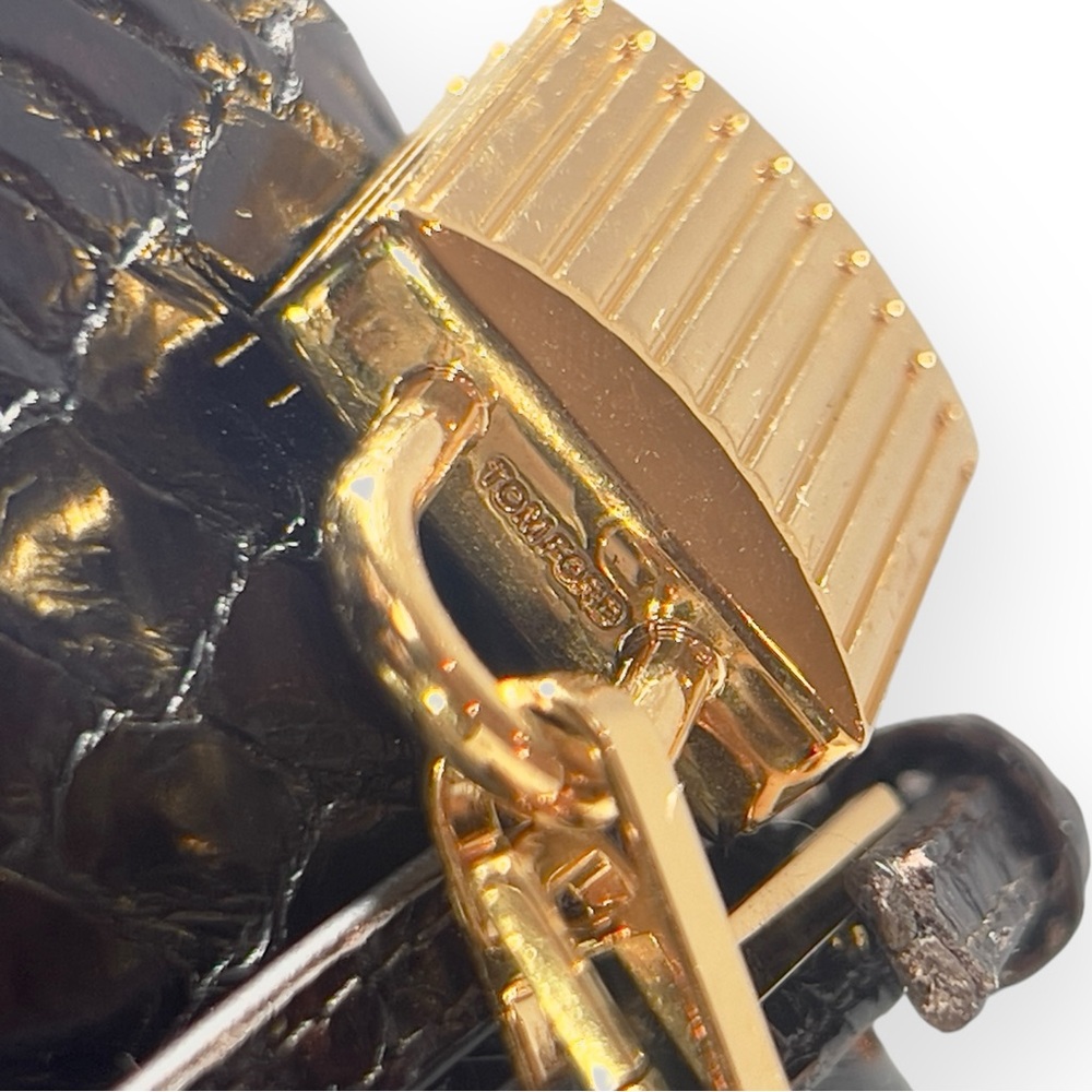 Authentic Tom Ford Anaconda Knee High Padlock Bro… - image 8